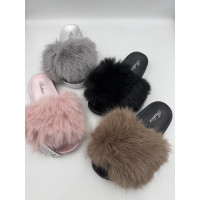 Мехові жіночі шльопанці